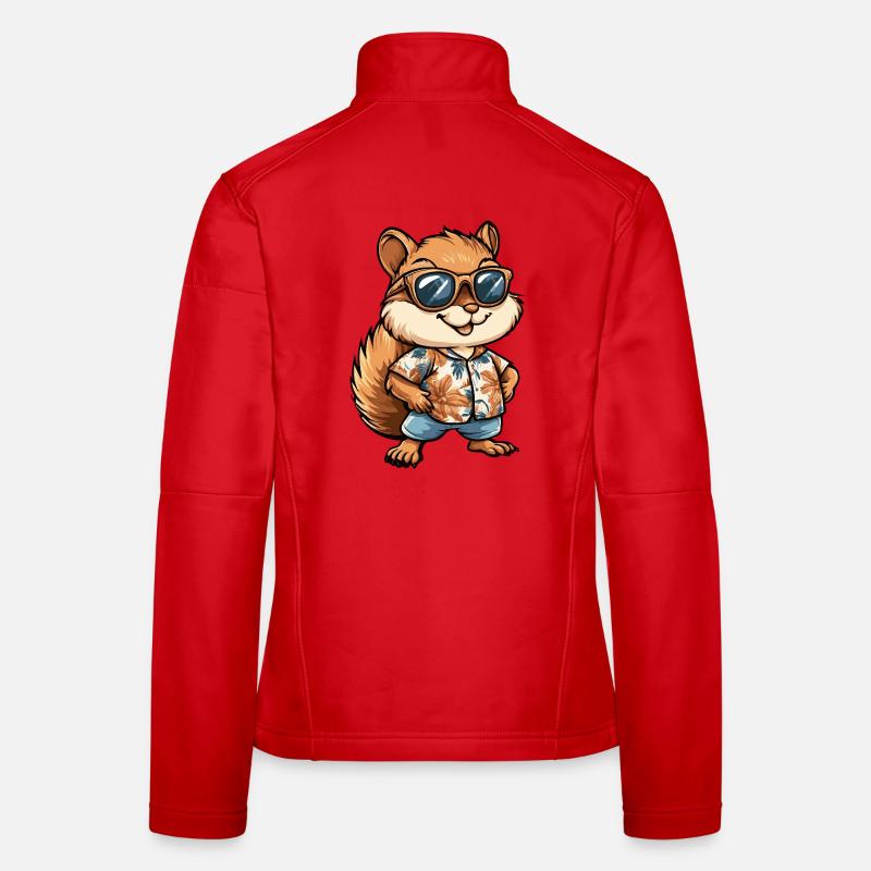 Eichhörnchen Comic Urlaub Frauen Softshelljacke
