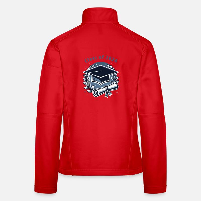 Abschluss 2026 – Diplom und Hut Frauen Softshelljacke