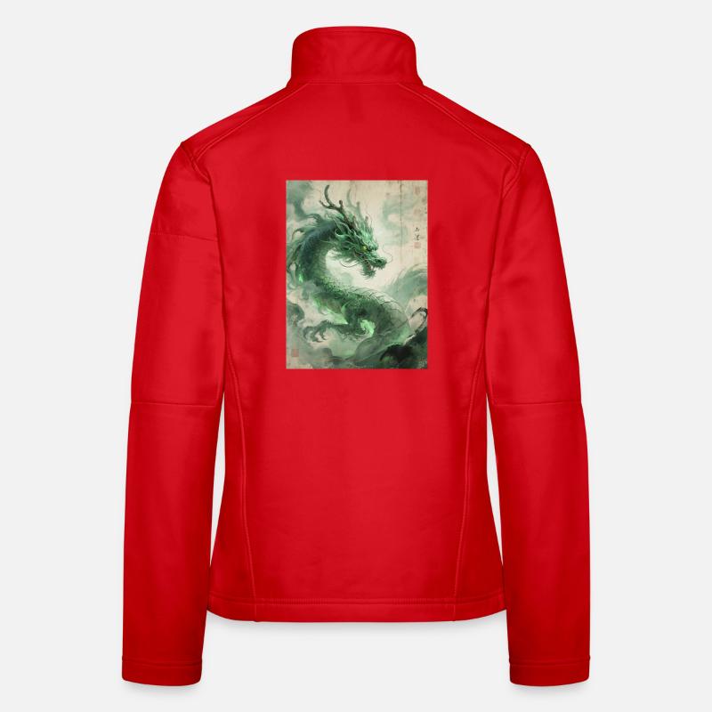 Der Aufstieg des Drachen: Qinglong – Östlicher Wohlstand Frauen Softshelljacke