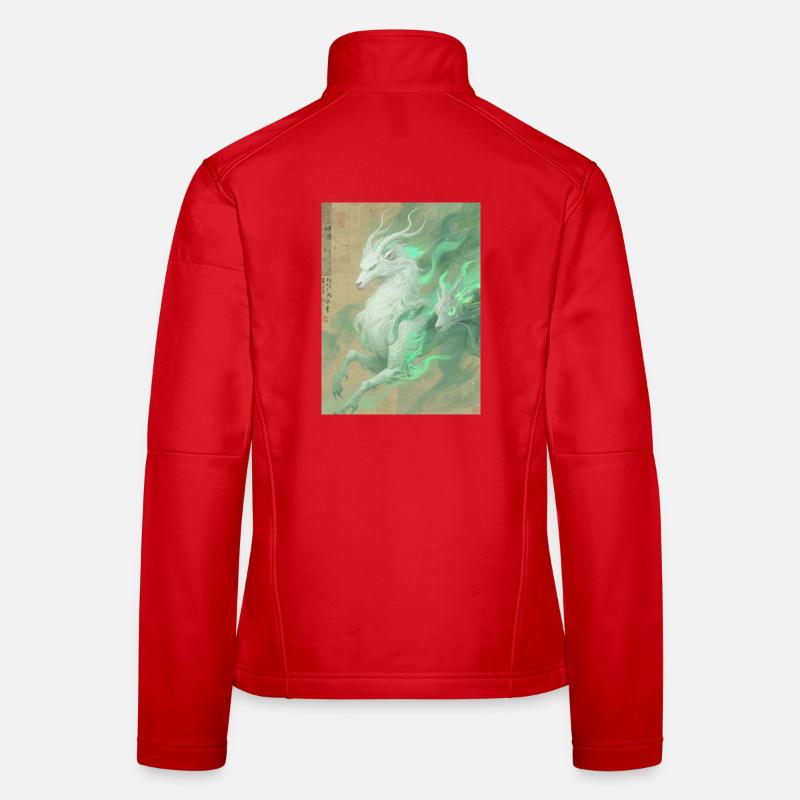 Bai Ze: The Celestial Guide - Harmony of Worlds Women's Softshell Jacket
