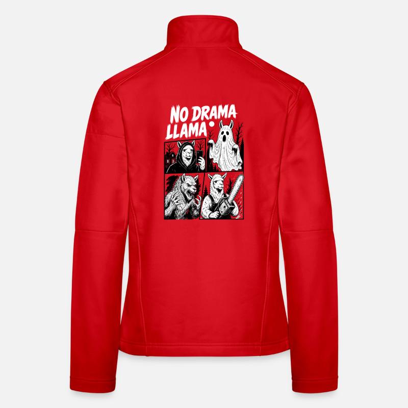 No Drama Llama Horror Comic Frauen Softshelljacke