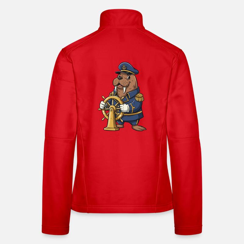Le morse du capitaine à la barre Veste en tissu softshell Femme