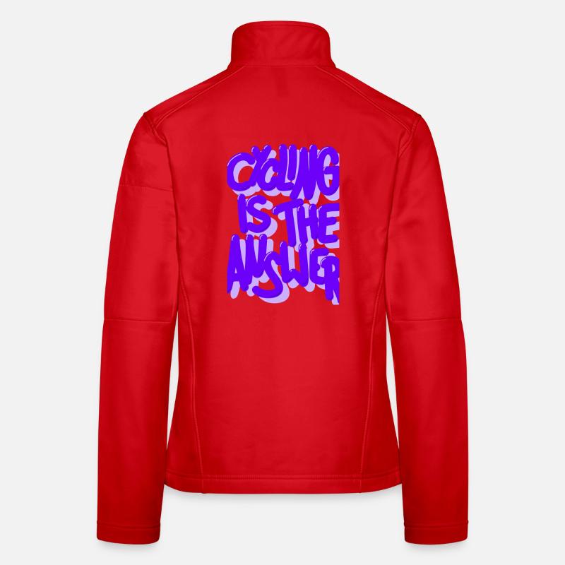 Cycling is the answer purple - Women's Softshell Jacket - red