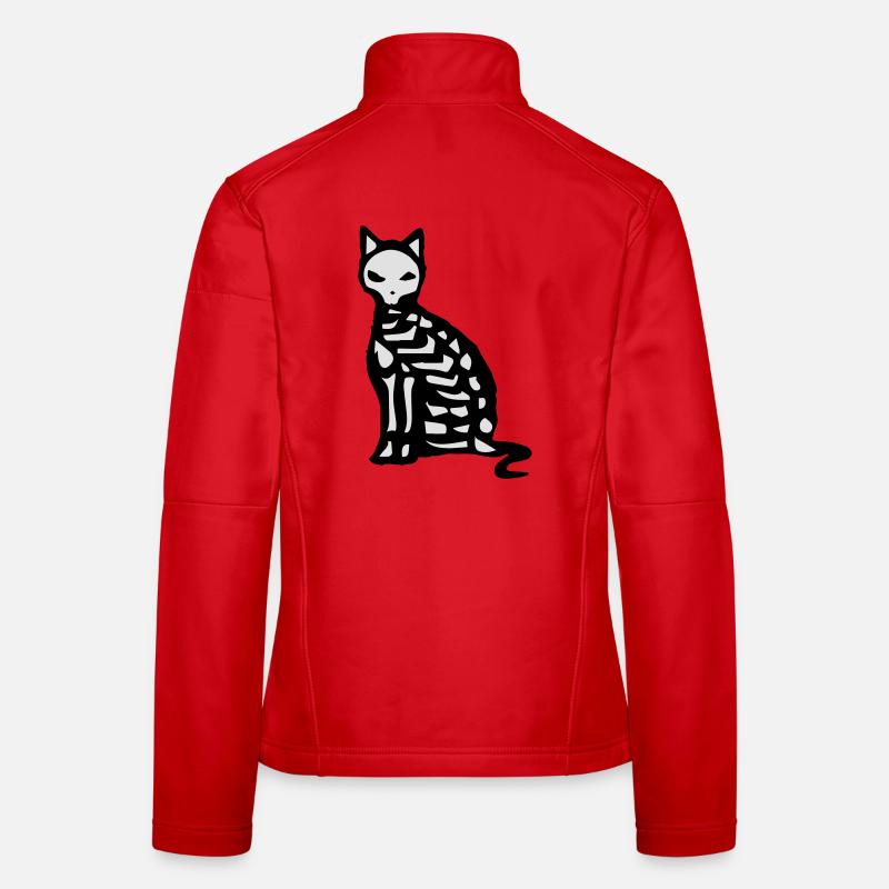 Skelett und Knochen einer Katze Frauen Softshelljacke