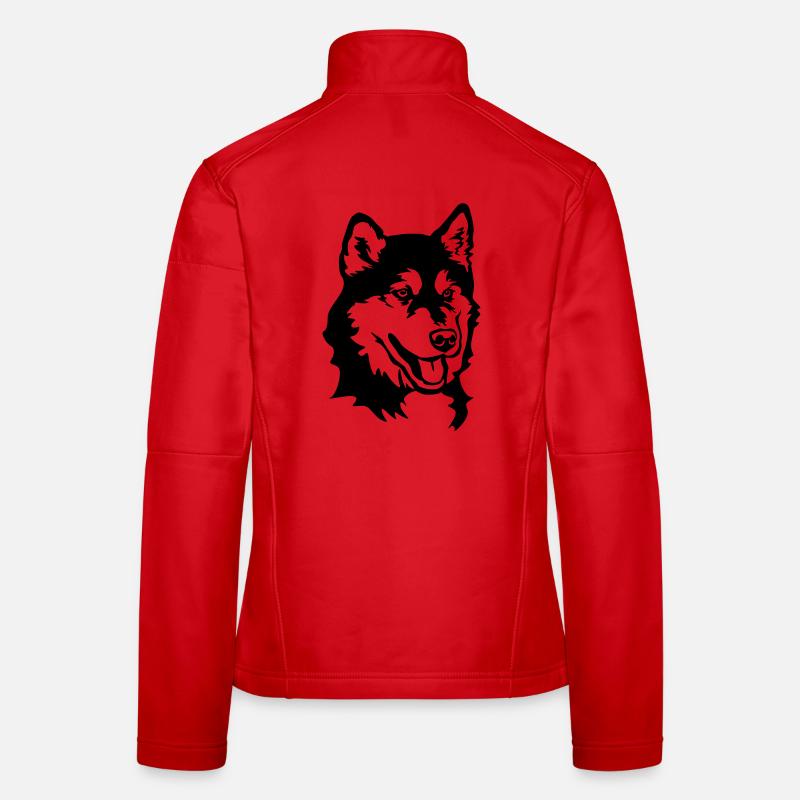 Tête de Malamute d’Alaska Veste en tissu softshell Femme