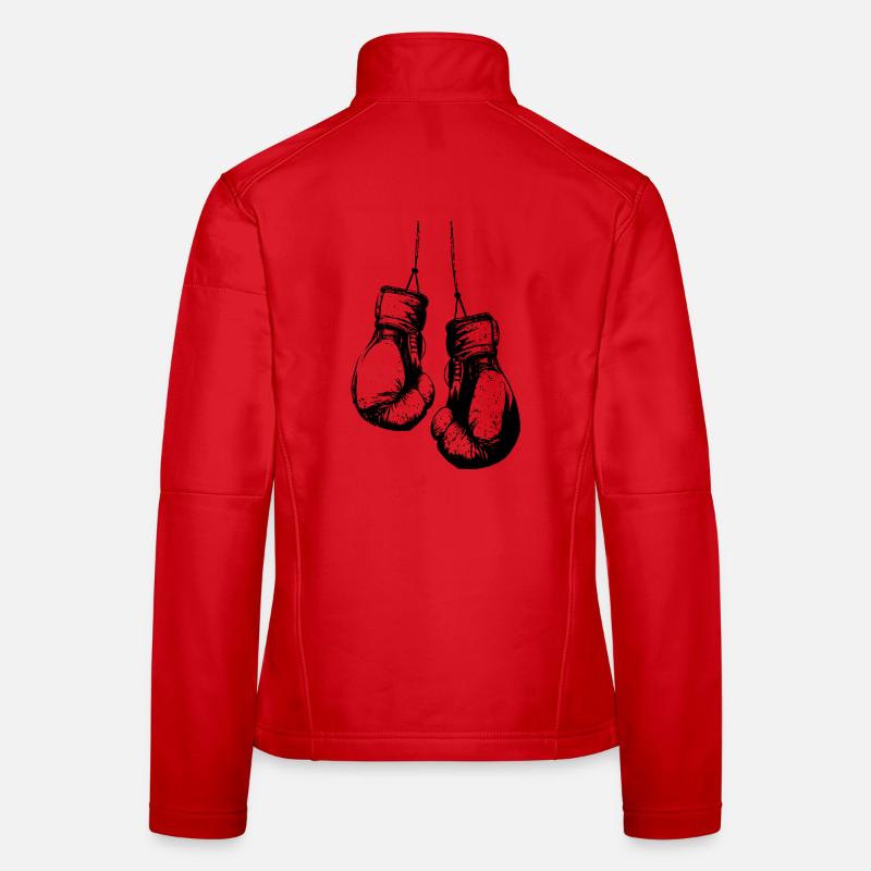 Hanging boxing gloves black Women's Softshell Jacket