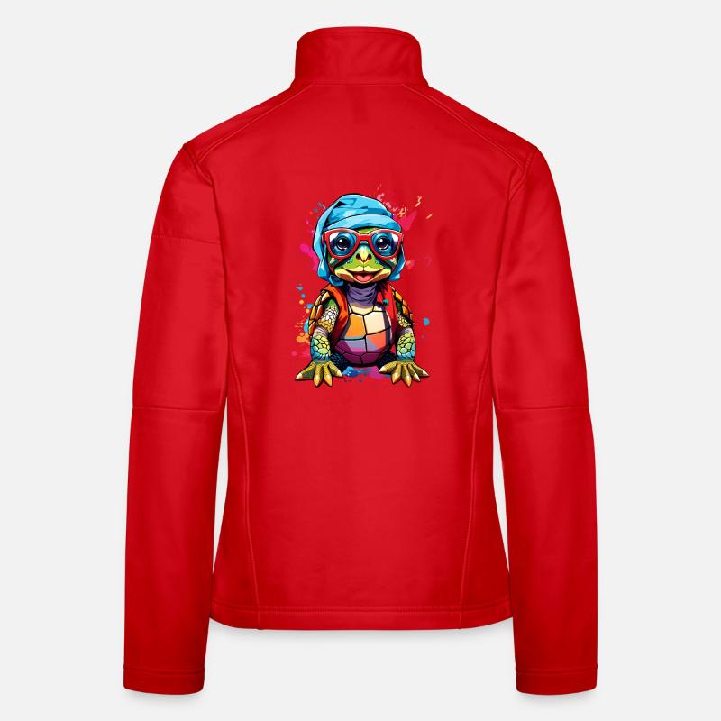 Turtle small and colorful Women's Softshell Jacket