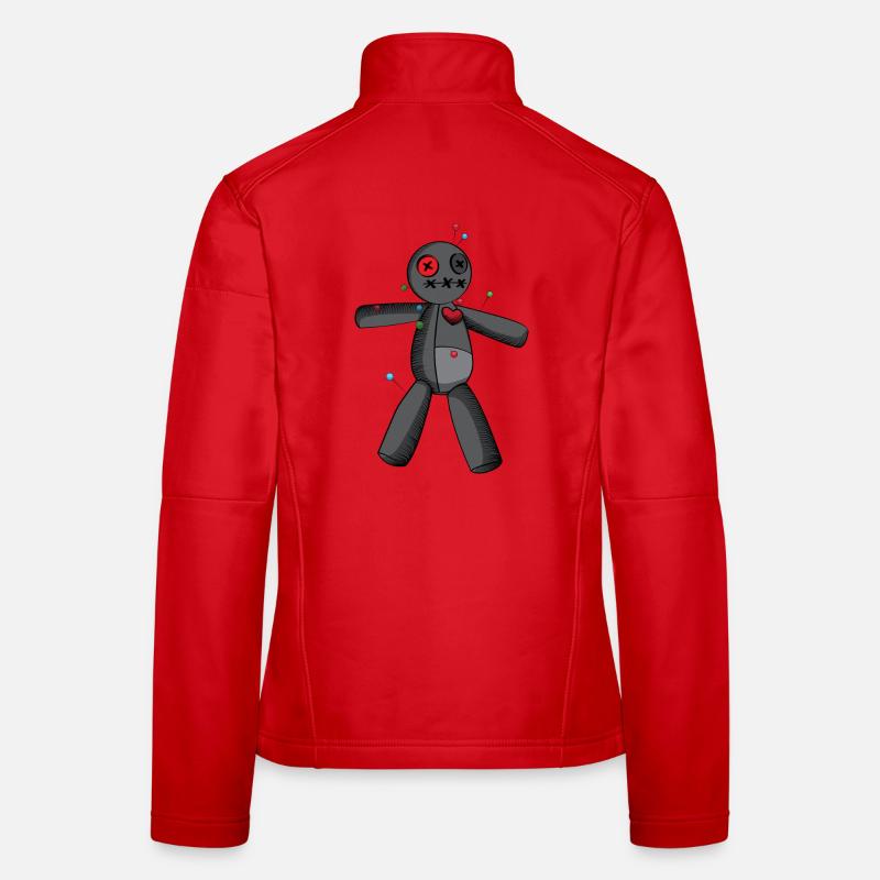 Phasmophobia Voodoo Puppe in schwarz - Frauen Softshelljacke - Rot