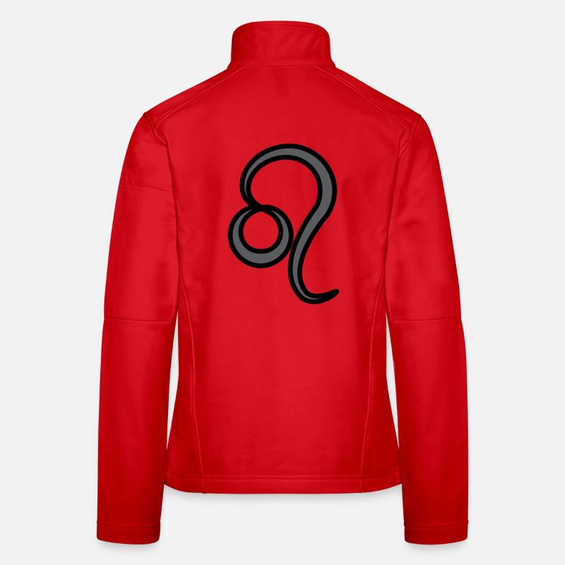 Löwe Sternzeichen Symbol Schwarz & Grau Frauen Softshelljacke