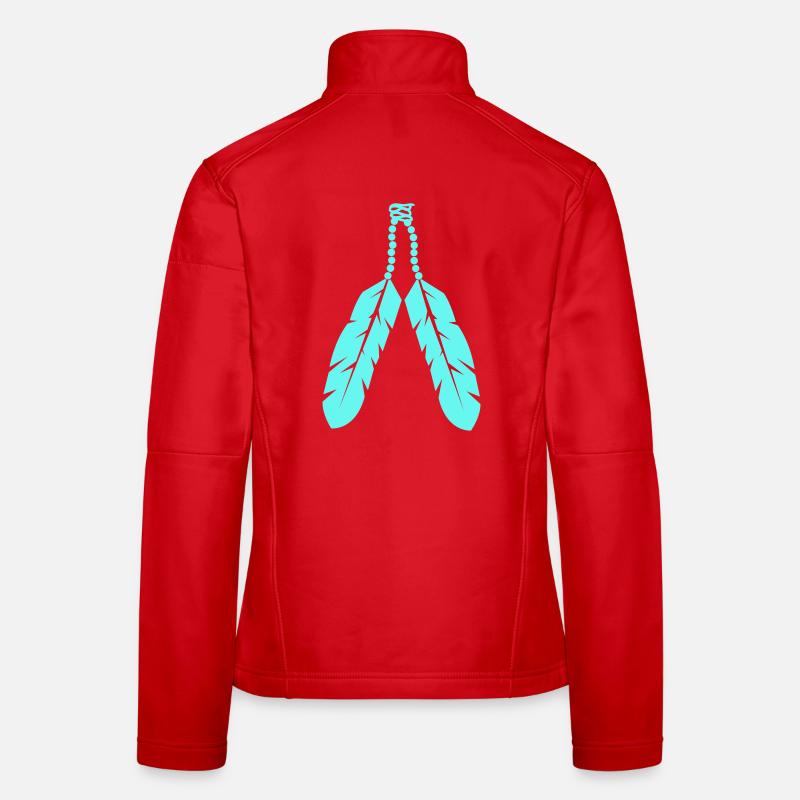 Feder Schmuck Design Frauen Softshelljacke