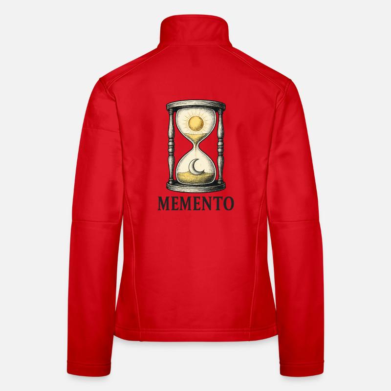 Memento Hourglass Sun and Moon - Women's Softshell Jacket - red
