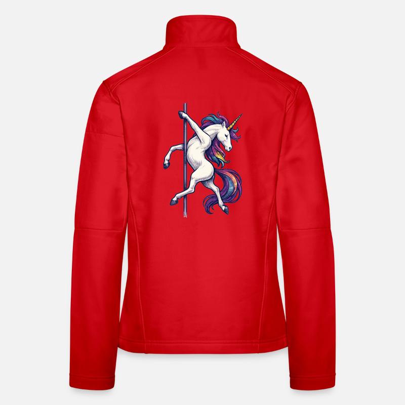 Pole Dance Einhorn Poledancerin Stange Geschenk Frauen Softshelljacke