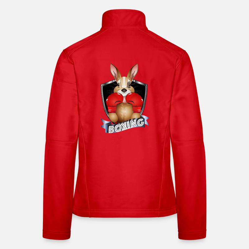 Boxing Kangaroo – Funny Boxer Motif Women's Softshell Jacket