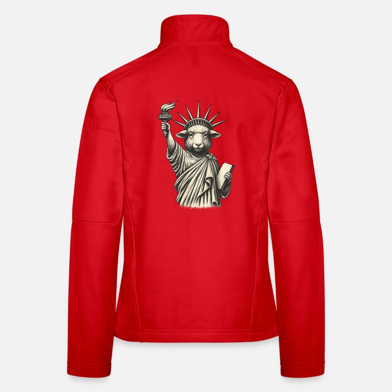 Freiheits-Schaf-Statue Frauen Softshelljacke