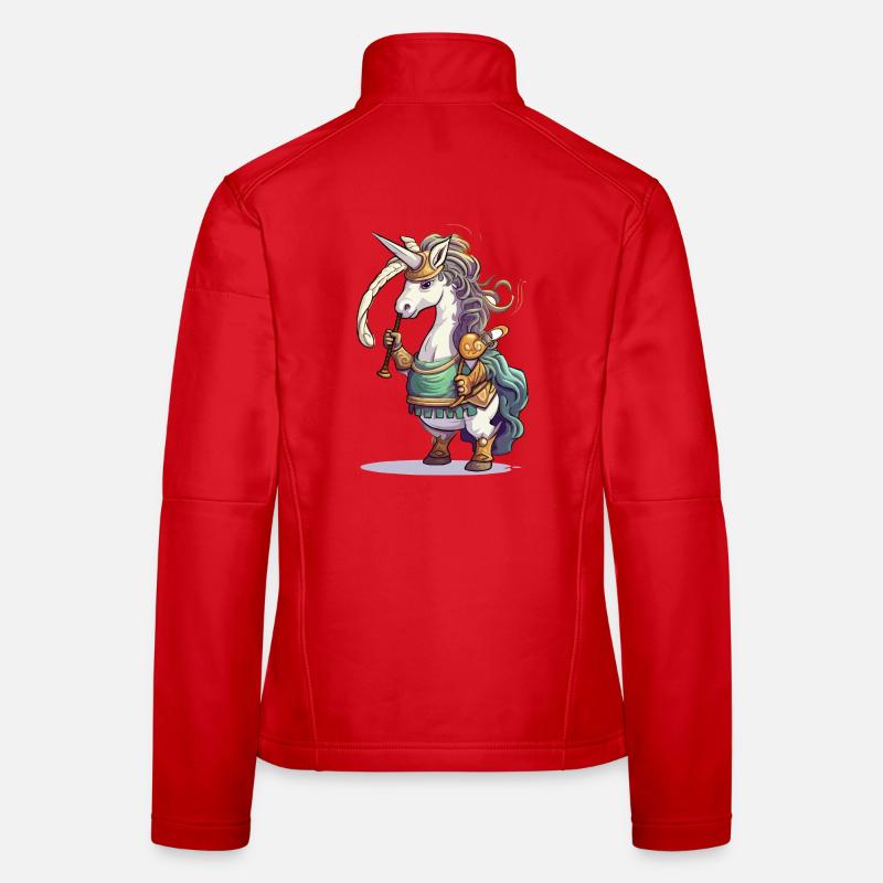 Cornemuses Guerriers Licorne Veste en tissu softshell Femme