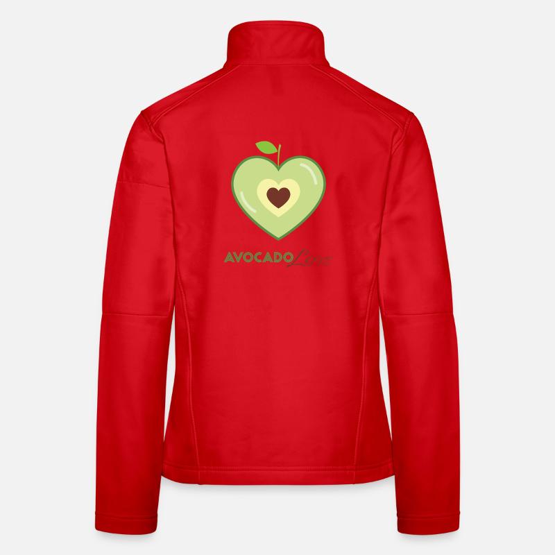 Avocado Herz Liebe - Frauen Softshelljacke - Rot