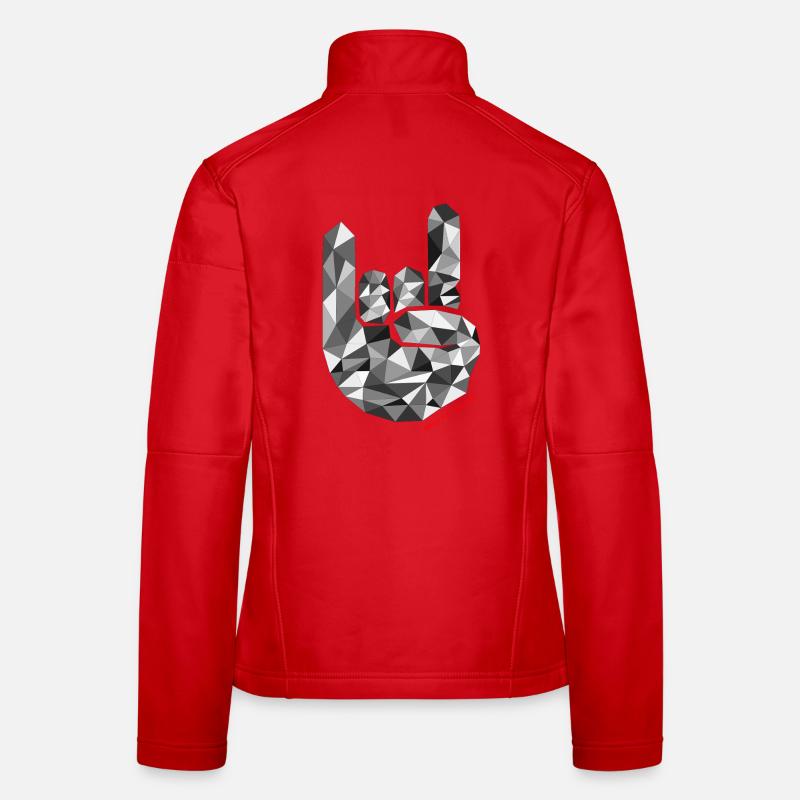 Bleed For The Riff B/W - Women's Softshell Jacket - red