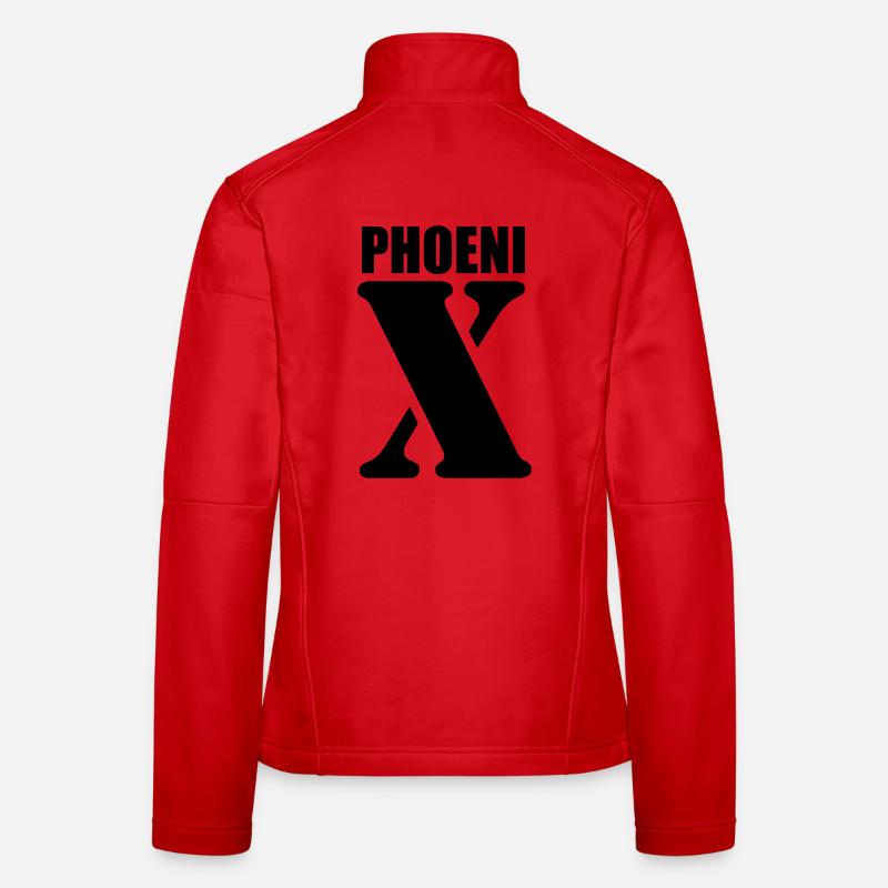 Phoenix – Conception de prénom | Typographie minimale Veste en tissu softshell Femme