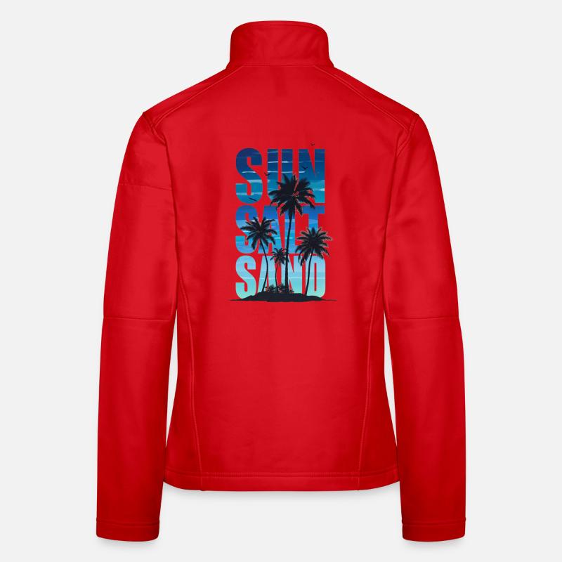 Sun Salt Sand – Summer Tropical Design Women's Softshell Jacket
