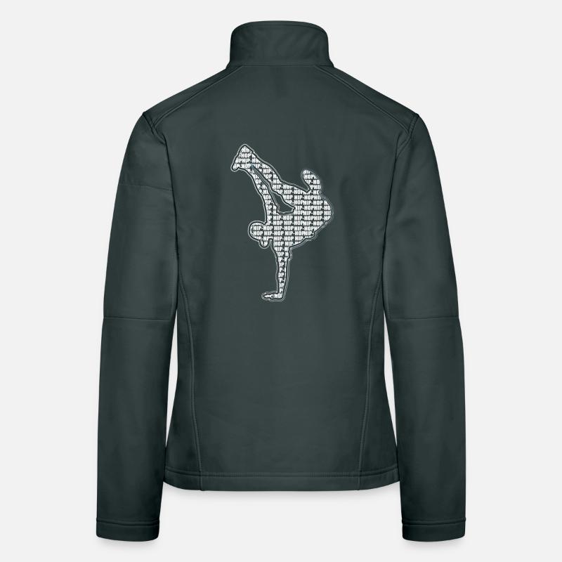 Breakdance et typographie Veste en tissu softshell Femme