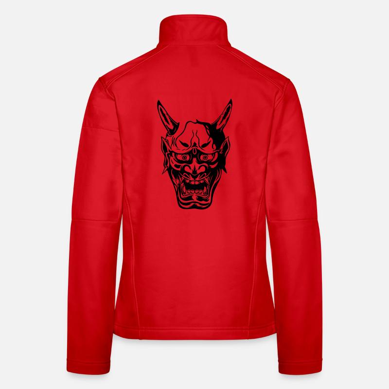 Hannya Maske - Frauen Softshelljacke - Rot