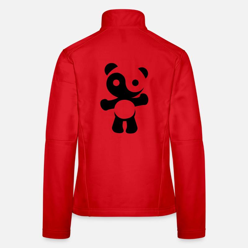 panda teddy yinyang - Frauen Softshelljacke - Rot