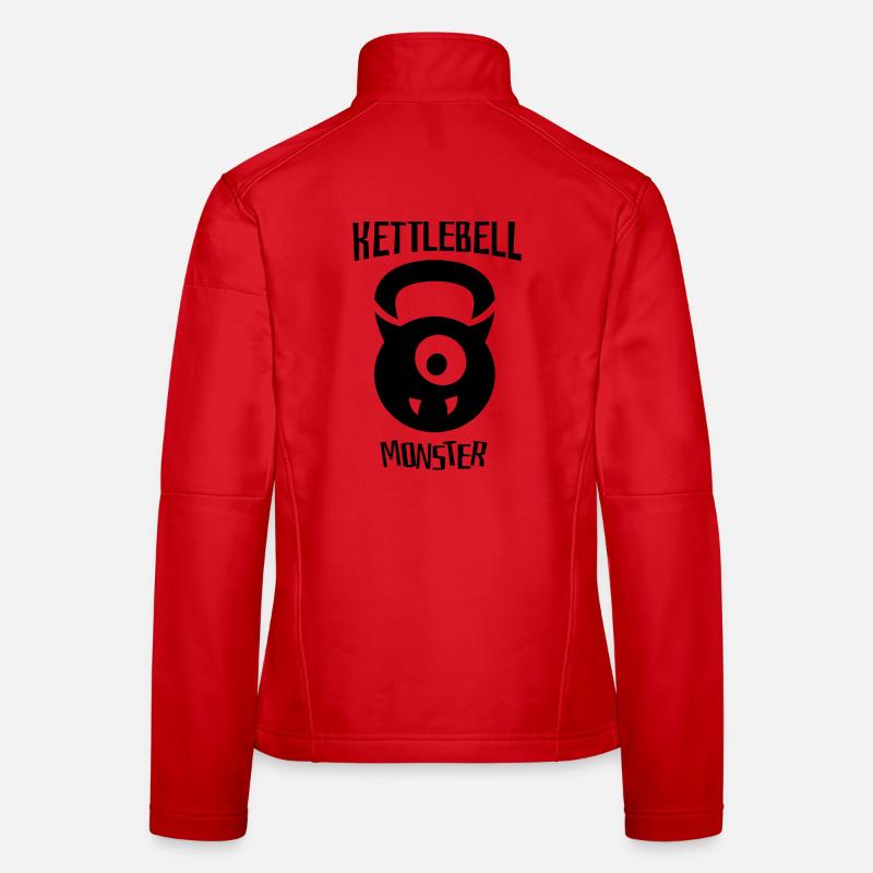 Kettlebell Monster. Wenn Sie ein Workout mögen. Frauen Softshelljacke
