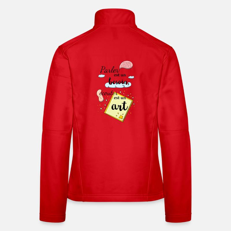 Ecouter est un art Veste en tissu softshell Femme