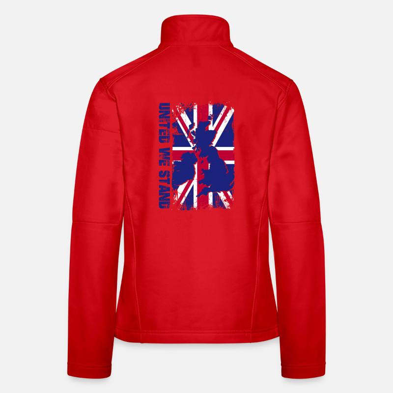 Union Jack Map Splash Women's Softshell Jacket