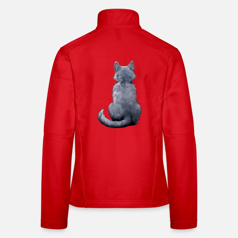 Bleu Russe Veste en tissu softshell Femme