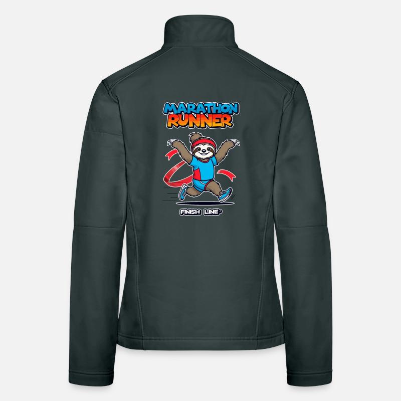 Faultier Marathonläufer Frauen Softshelljacke