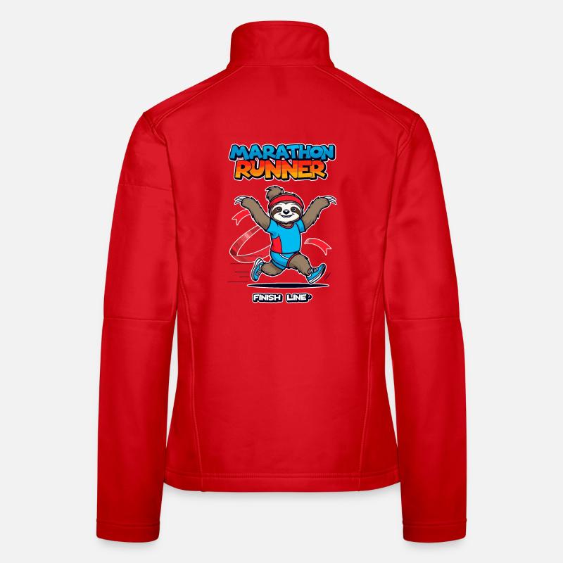 Faultier Marathonläufer Frauen Softshelljacke