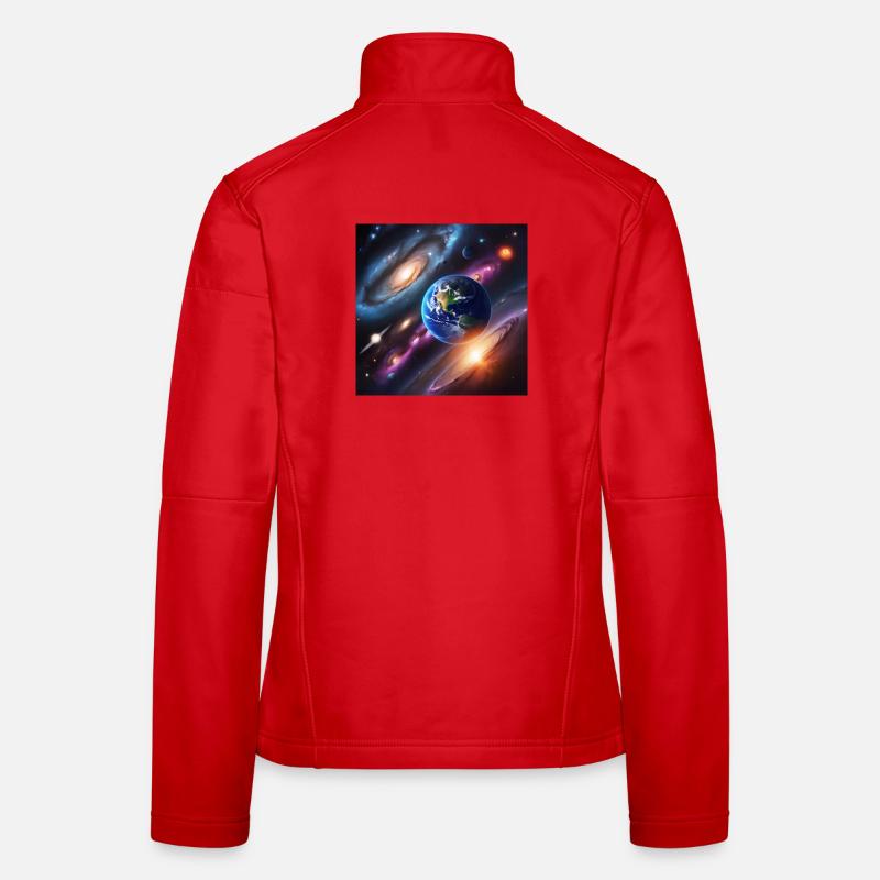 Système solaire / Solar System Veste en tissu softshell Femme