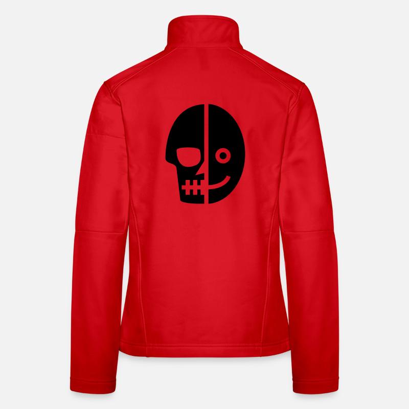 Lächelnder Schädel des Todes Frauen Softshelljacke
