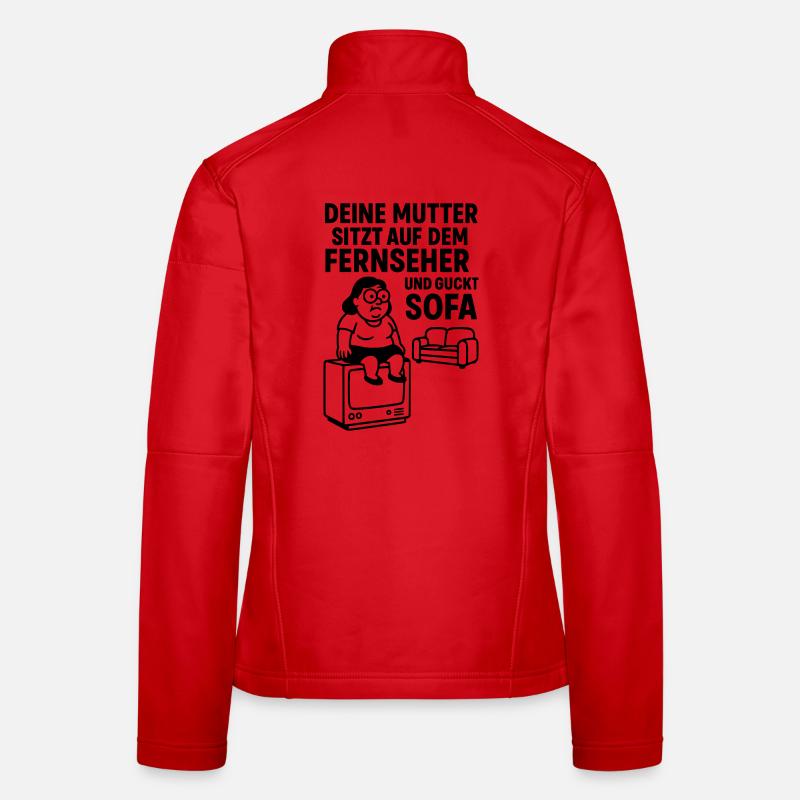 sofa gucken deine mudda Frauen Softshelljacke