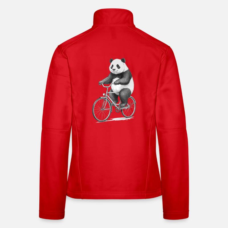 Panda à vélo Veste en tissu softshell Femme