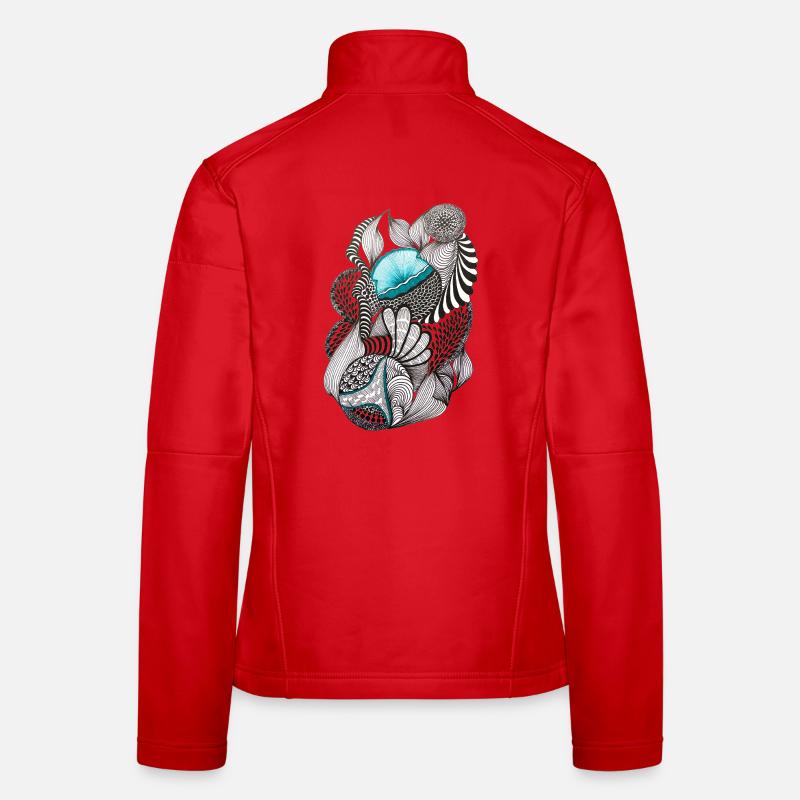 Oceanic Ink Patterns Women's Softshell Jacket