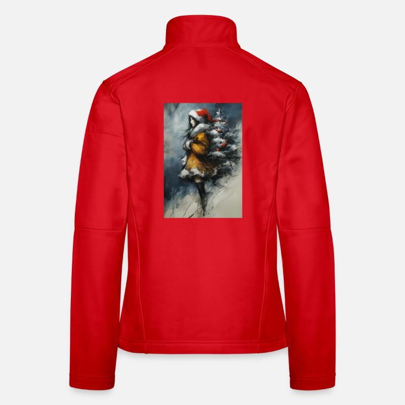 Märchenwinter: Mädchen und Baum Frauen Softshelljacke