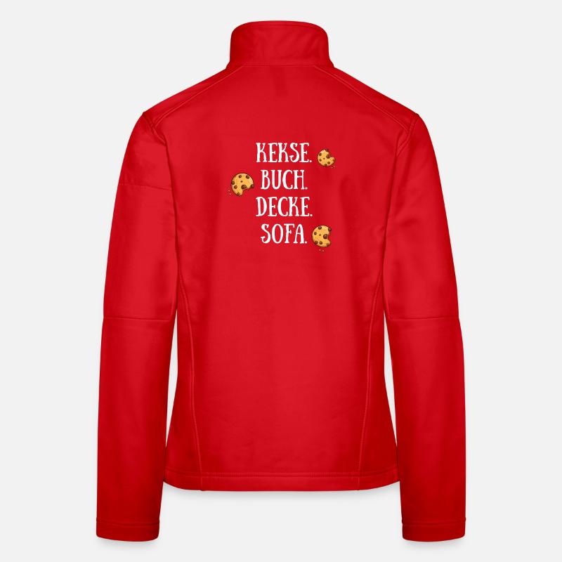 Kekse Buch Decke Sofa - Frauen Softshelljacke - Rot