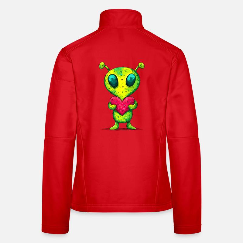 Alien mit Herz Frauen Softshelljacke