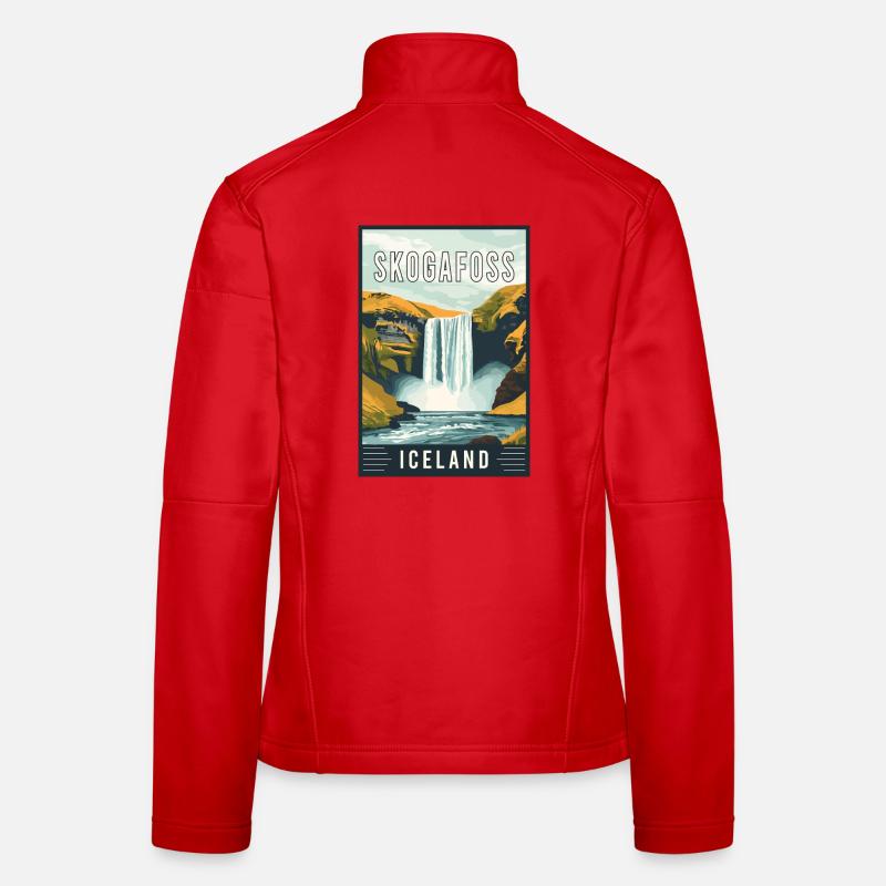 Découvrez la majestueuse cascade de Skogafoss en Islande Veste en tissu softshell Femme