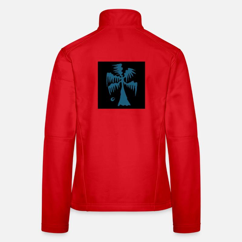 PALMIER. OCEAN. PLAGE. ART. MESSAGE. CITATIONS Veste en tissu softshell Femme