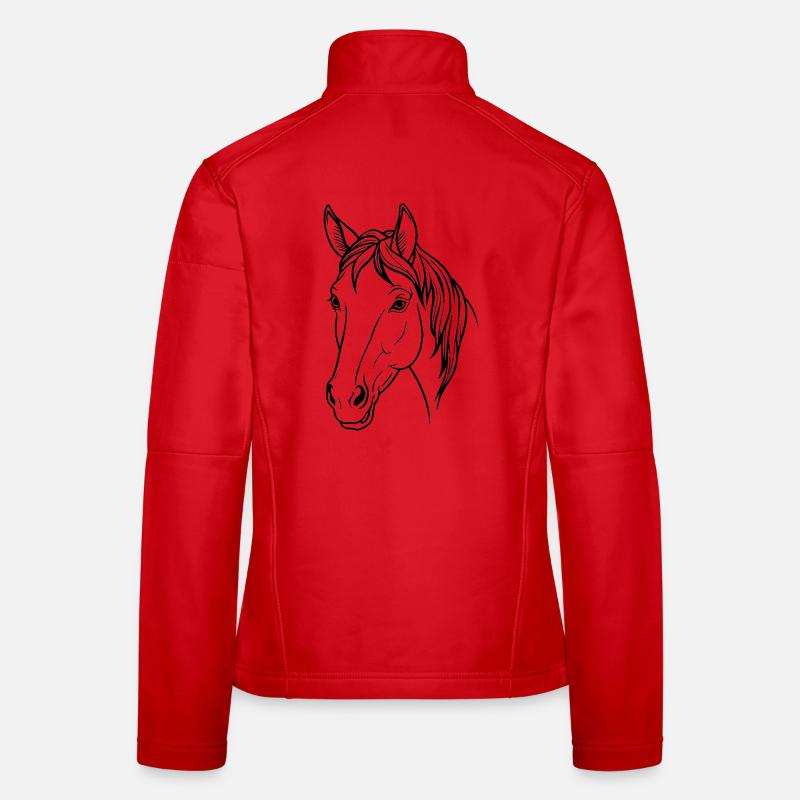 Pferdekopf Frauen Softshelljacke