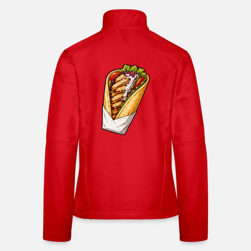 Illustration de wrap de poulet Veste en tissu softshell Femme