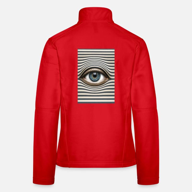 Eye Against Wavy Stripes Women's Softshell Jacket