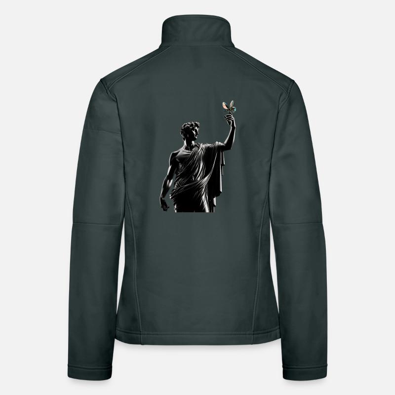 Davidic pose with butterfly Women's Softshell Jacket