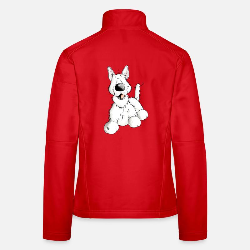 White German Shepherd Dog - Breed - Dogs - Women's Softshell Jacket - red