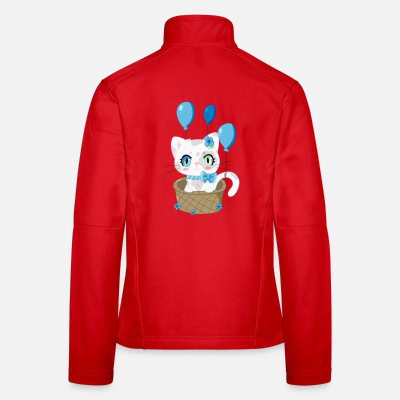 Baby Kitty, The Sweet Kitten - Women's Softshell Jacket - red