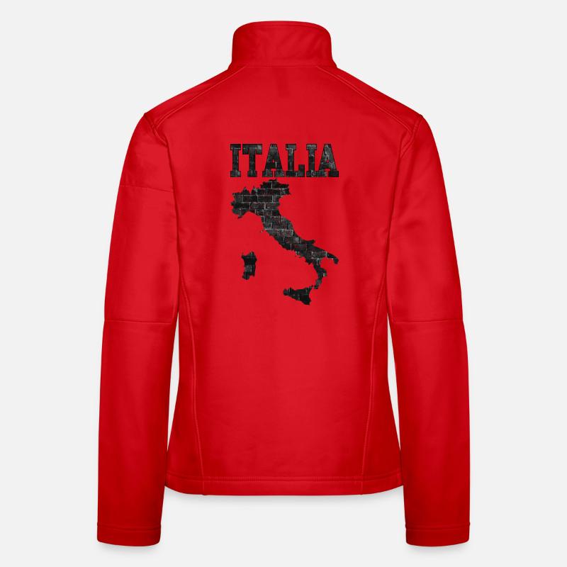 Brickwall Italia Map Silhouette Women's Softshell Jacket