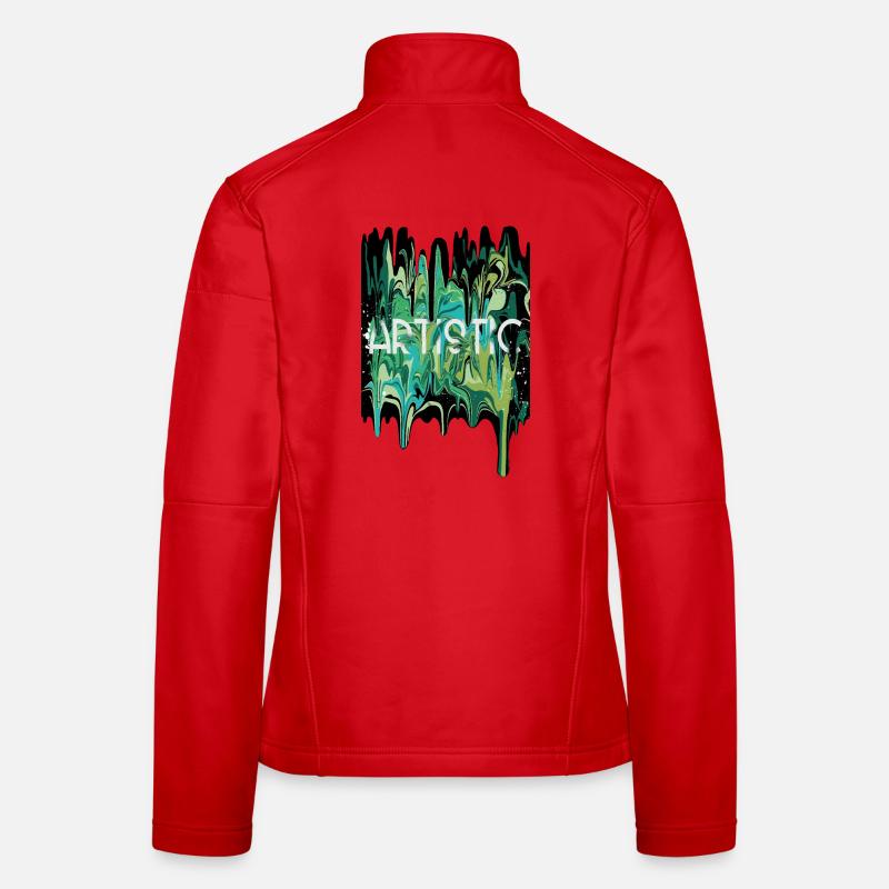 Kunstkunst coulure - Frauen Softshelljacke - Rot